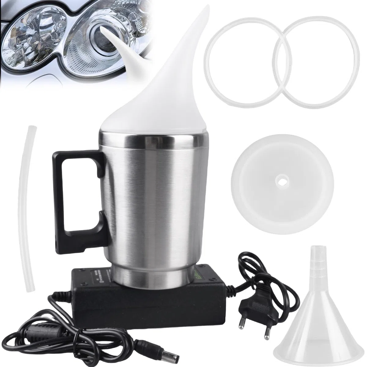 Juego de reparación para faros de automóvil, kit de renovación de vapor para faros, juego de preparación de faros, juego de vaporización de faros para reparación de amarillamientos, arañazos