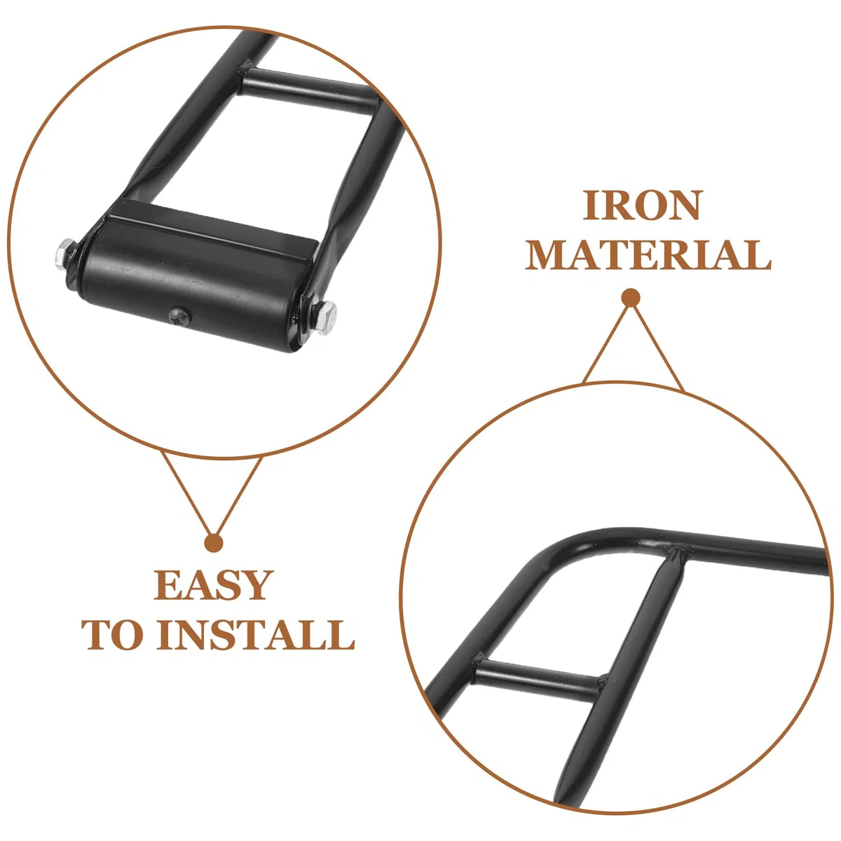 PLAFOPE Soporte Hierro Espejo Tractor y Retrovisor Lateral de para Negro Resistente en Sujeción Firme , Adecuado Camión para Uso Granjas y Carreteras