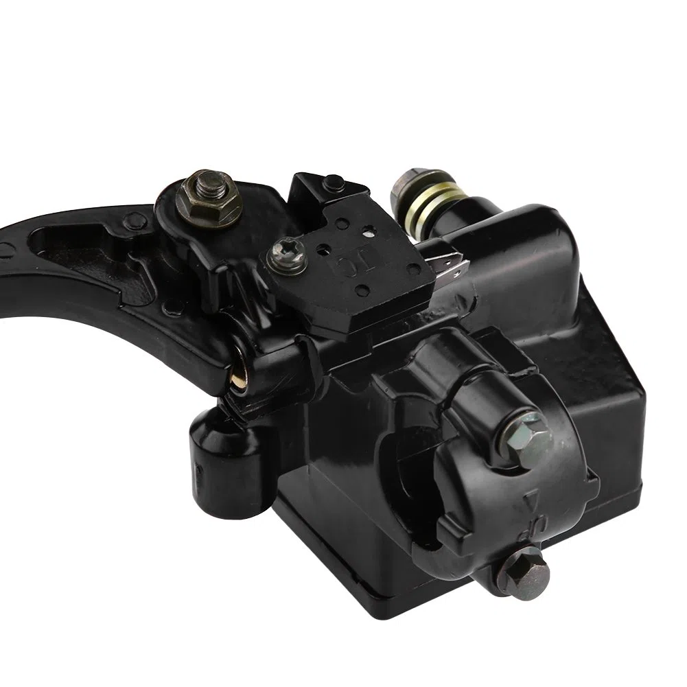 Cilindro maestro de palanca de embrague de freno delantero derecho de motocicleta de 7/8 "22 mm para YFZ450 YFM (negro)