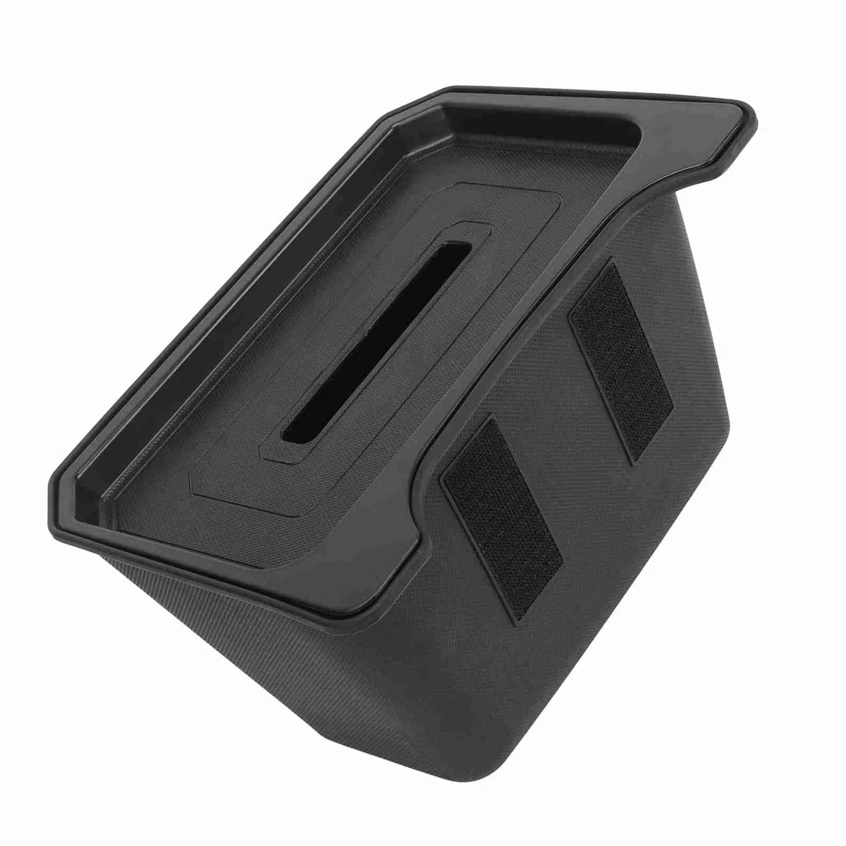 Fockety Caja de Almacenamiento para Tesla Model Y, ABS TPE Organizador Consola Central Trasera con Tapa, Asiento Trasero Segunda Organizador Contenedor de Almacenamiento Basurero (Negro)