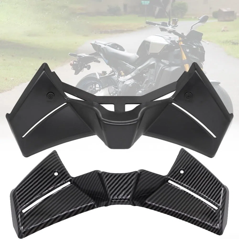 DAZZLEEX Kit de alerón delantero con aletas de fuerza descendente ABS y construcción de hierro, estabilidad mejorada para conducción de alta velocidad para MT-09 2024-2025, para MT-09 SP 2024-2025