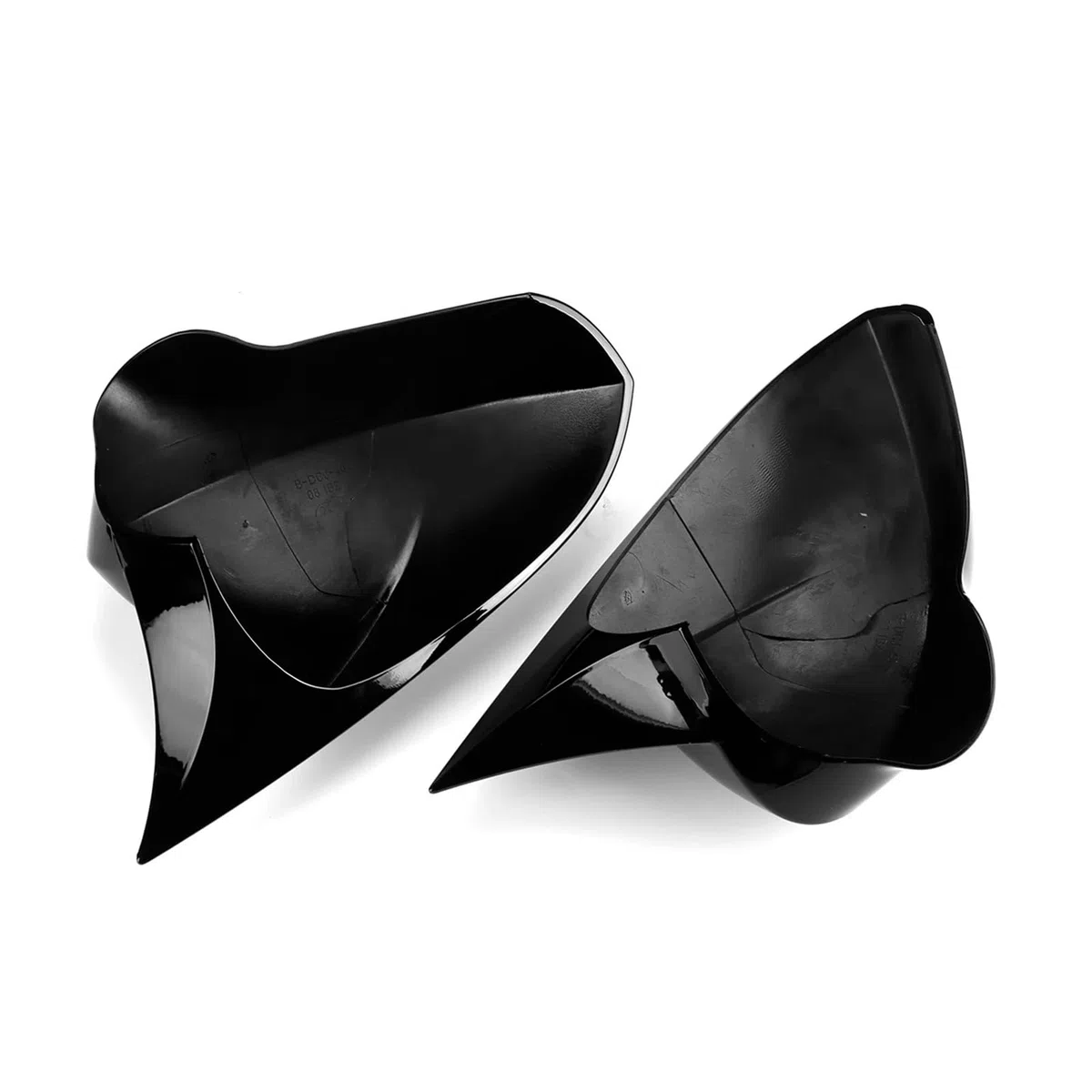 Espejo Retrovisor Tapa 2 Cubiertas Fibra Carbono Espejo Retrovisor Coche para Seat para Leon MK2 E para Ibiza MK4 6J 2008-2017 Carcasa Retrovisor(Glossy Black)