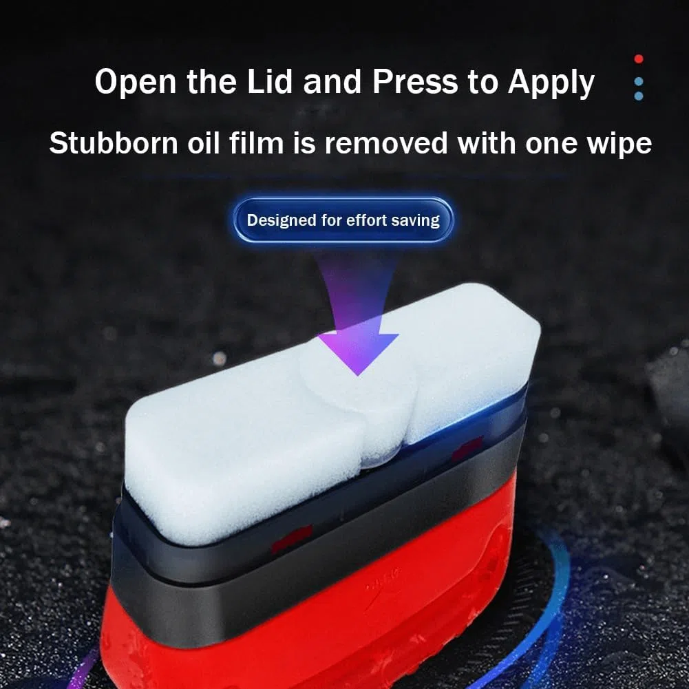 Automotive Oil Film Cleaning Brush,Glass Cleaning Board, Hydrophobic Windshield Coating,Glass Coating for Windshield,Car Glass Oil Film Cleaner, Windshield Hydrophobic (B)