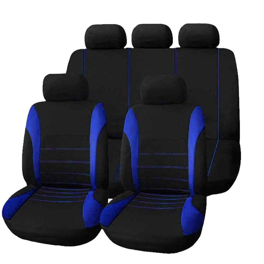 Fundas Asientos Coche Universales para Delanteros y Traseros | Funda para Asiento Coches | Accesorios Interior Universal,Desmontable y Lavable,Azul