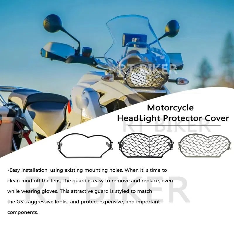Rejilla Faro Moto, Protector Faro Motocicleta Uso Apto para BMW R1200GS ADV 2004-2012 Protección De Faros Delanteros Protector De Faros Delanteros Cubierta Protectora Rejilla Protectora