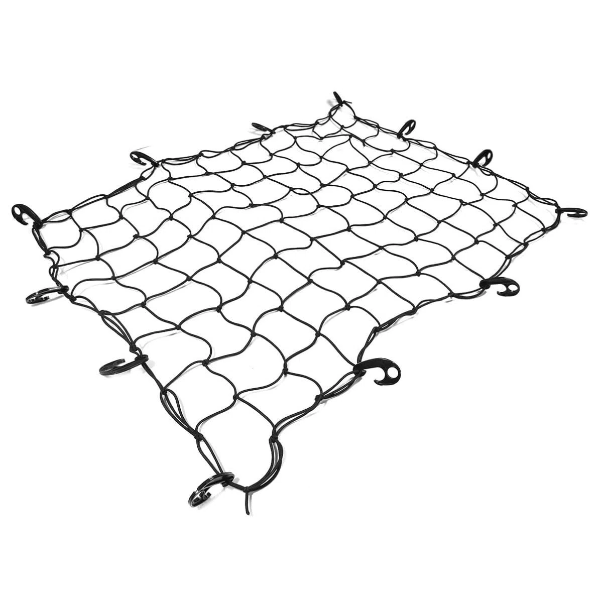 CHILDWEET Red de Carga Elástica de Látex 120x90cm para Maletero Furgoneta con 12 Ganchos de Plástico Abs y Ajuste Rápido para Almacenamiento Seguro