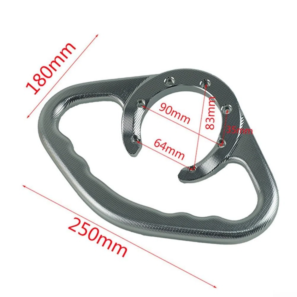 Motocicleta Pasajero Grab Bar para YZF600R - Mango de tanque de aleación de aluminio CNC (Plata)