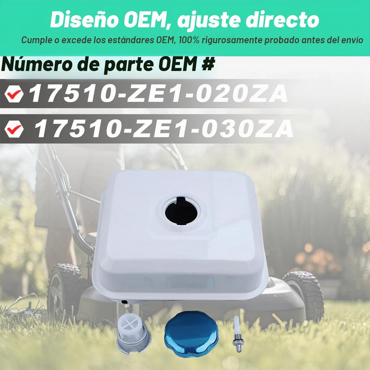 Adefol Depósito de combustible para Honda GX140/GX160/GX200 5.5Hp/6.5Hp, plástico, nuevo, compatible con equipo de motor al aire libre, depósito de motor