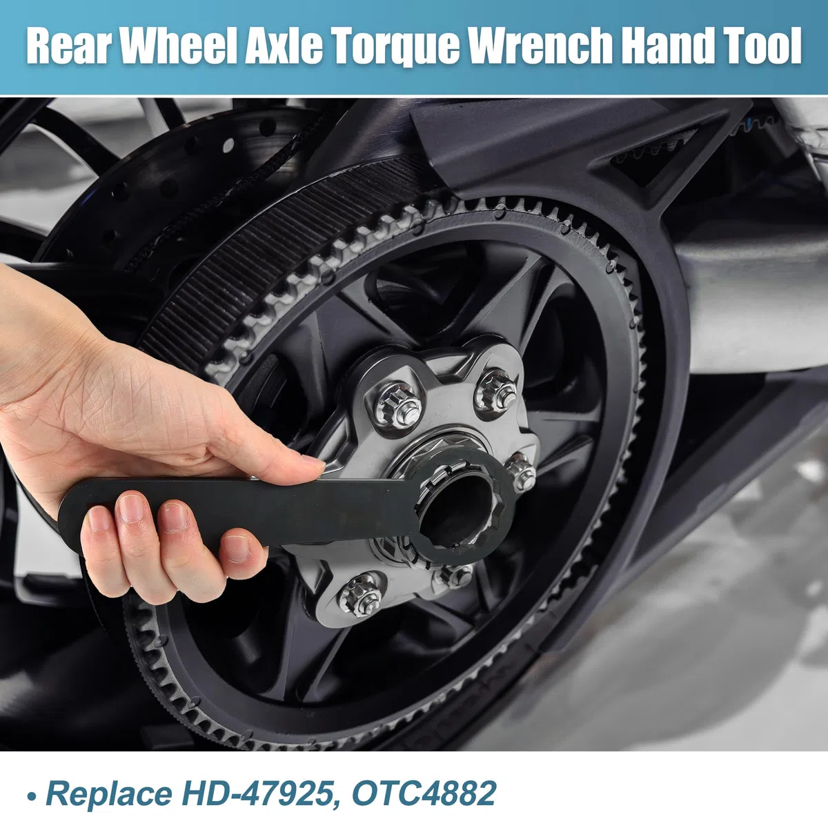 Motoforti 36mm Trasera Rueda Eje Tuerca Torque Llave Manual Herramientas HD-47925 Negro