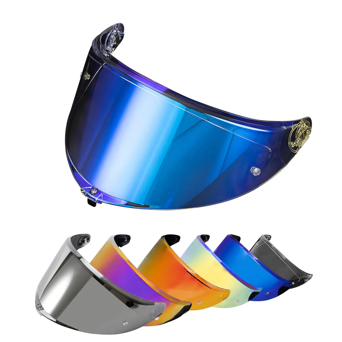 PSLER Visera de Casco para K6 K6s Visera Tintada para Casco de Motocicleta Accesorios de Repuesto para K6 K6s(Azul Transparente)