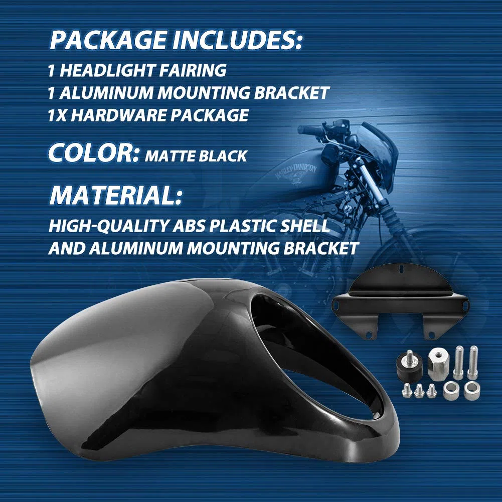 KaTur Fundas para faros delanteros, montaje en horquilla para faros delanteros, kit de soporte de visera