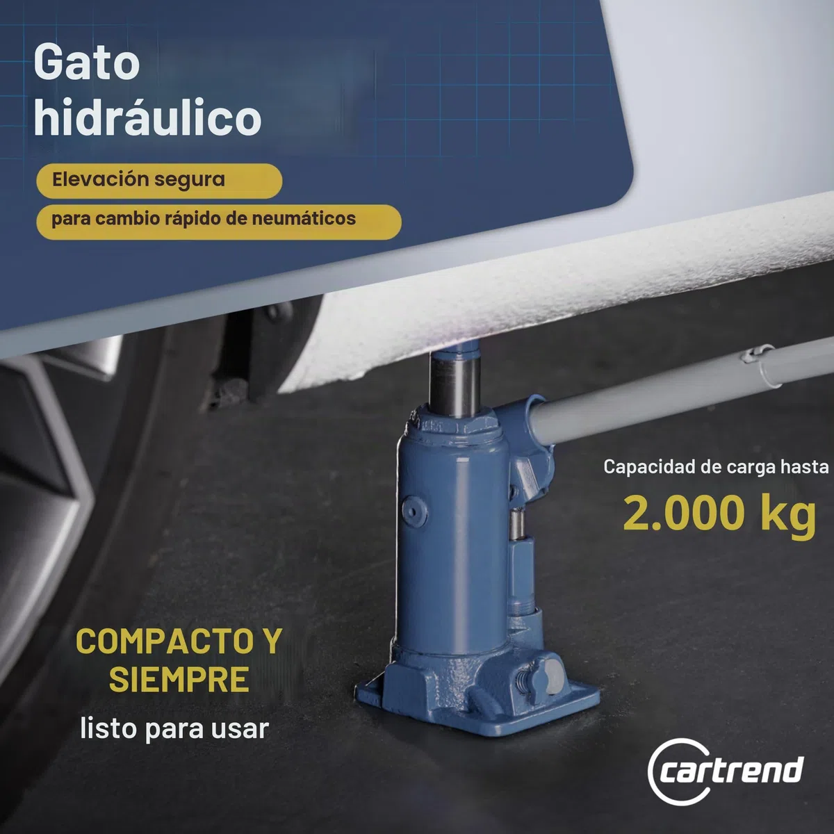 Cartrend 10005 Gato hidráulico (hasta 2 toneladas)