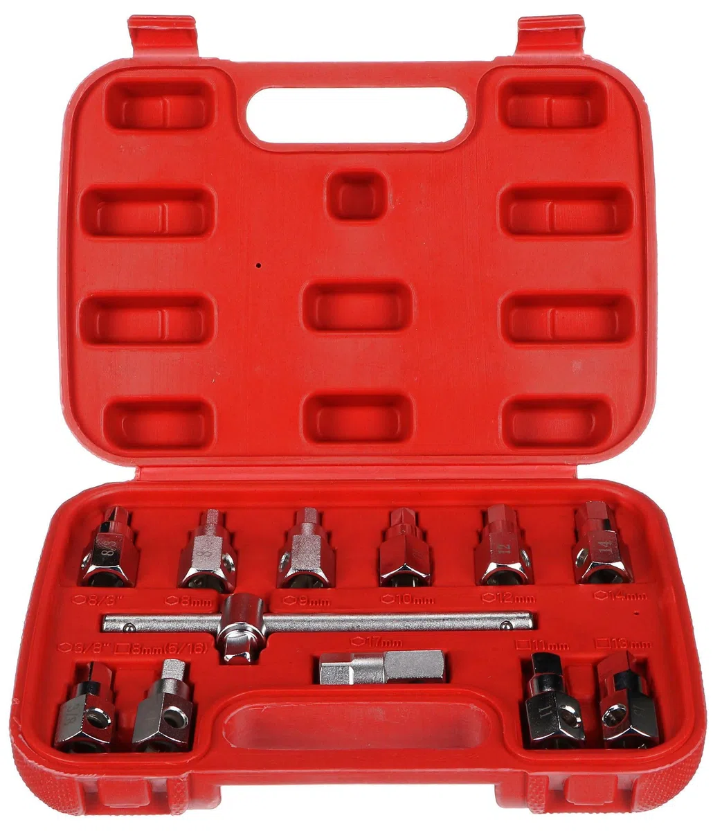 Mechanic Oil Drain Set 12 | Juego de Llaves para Vaciado de Aceite | hexágono y Cuadrado | 12 Piezas
