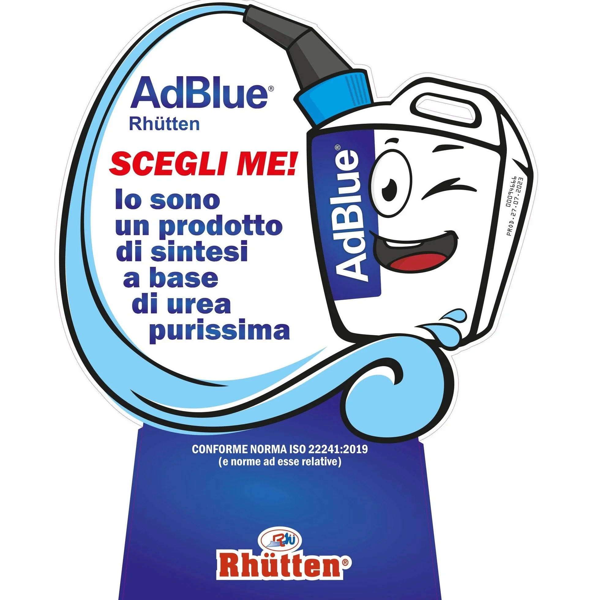 Rhütten, AdBlue Motores diésel, Basf, aditivo de síntesis, urea purísima, ISO 22241, preserva SCR, bloquea la impureza del catalizador, Motores Euro 6, tapón vertedor, 5 l