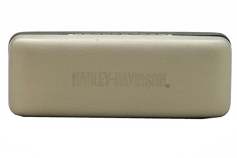 HARLEY-DAVIDSON HD0966X Gafas de Sol para Hombre, Gafas de Sol Casual Ligeras, Lentes Cuadradas, Lentes Polarizadas Ahumadas, Negro Mate y Naranja
