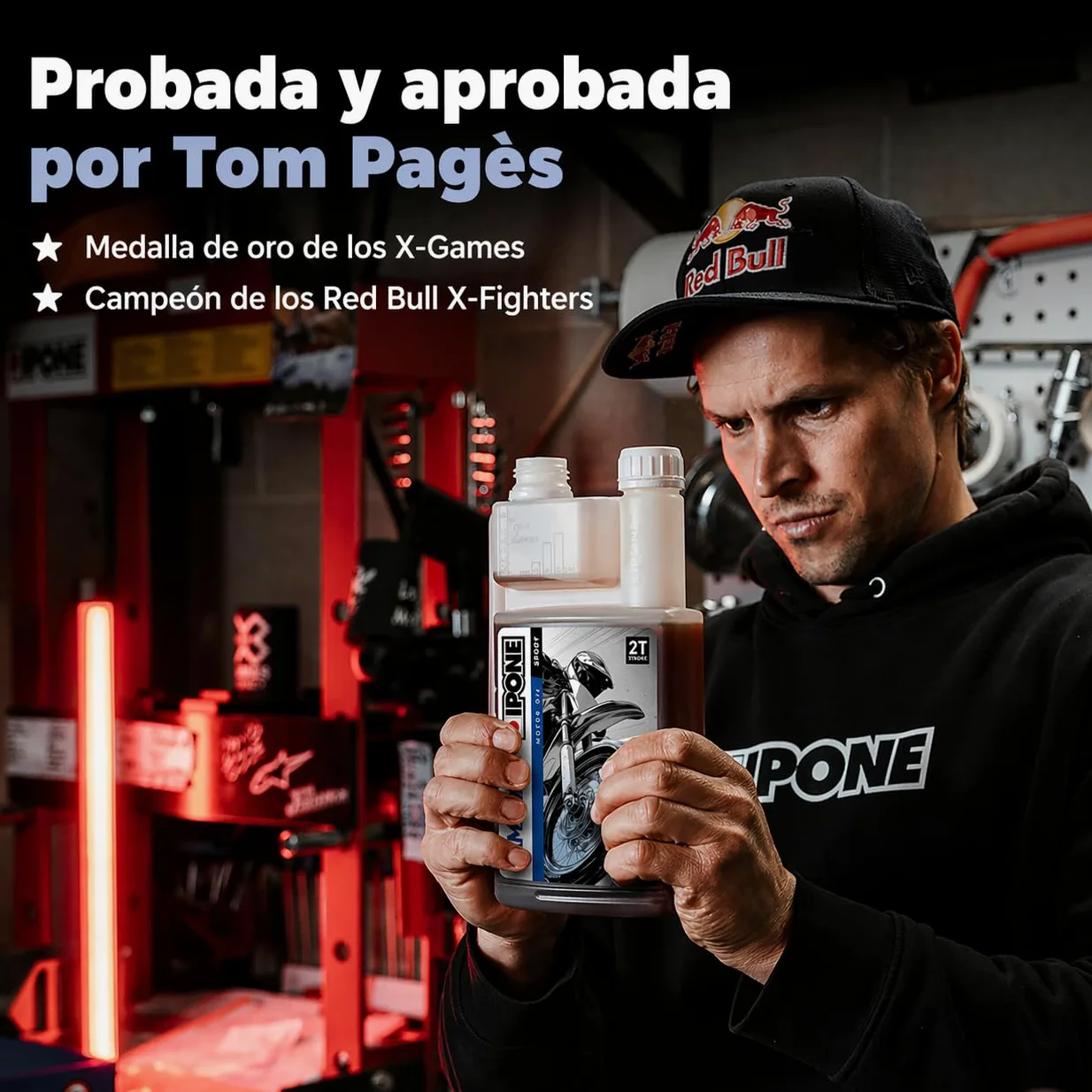 IPONE – Aceite de Motor para Moto 2 Tiempos Samouraï – Bidón dosificador 1 Litro - 100% sintético - Gama Sport - Altísimas prestaciones - Protección óptima del Motor - Uso Ocio y competición.