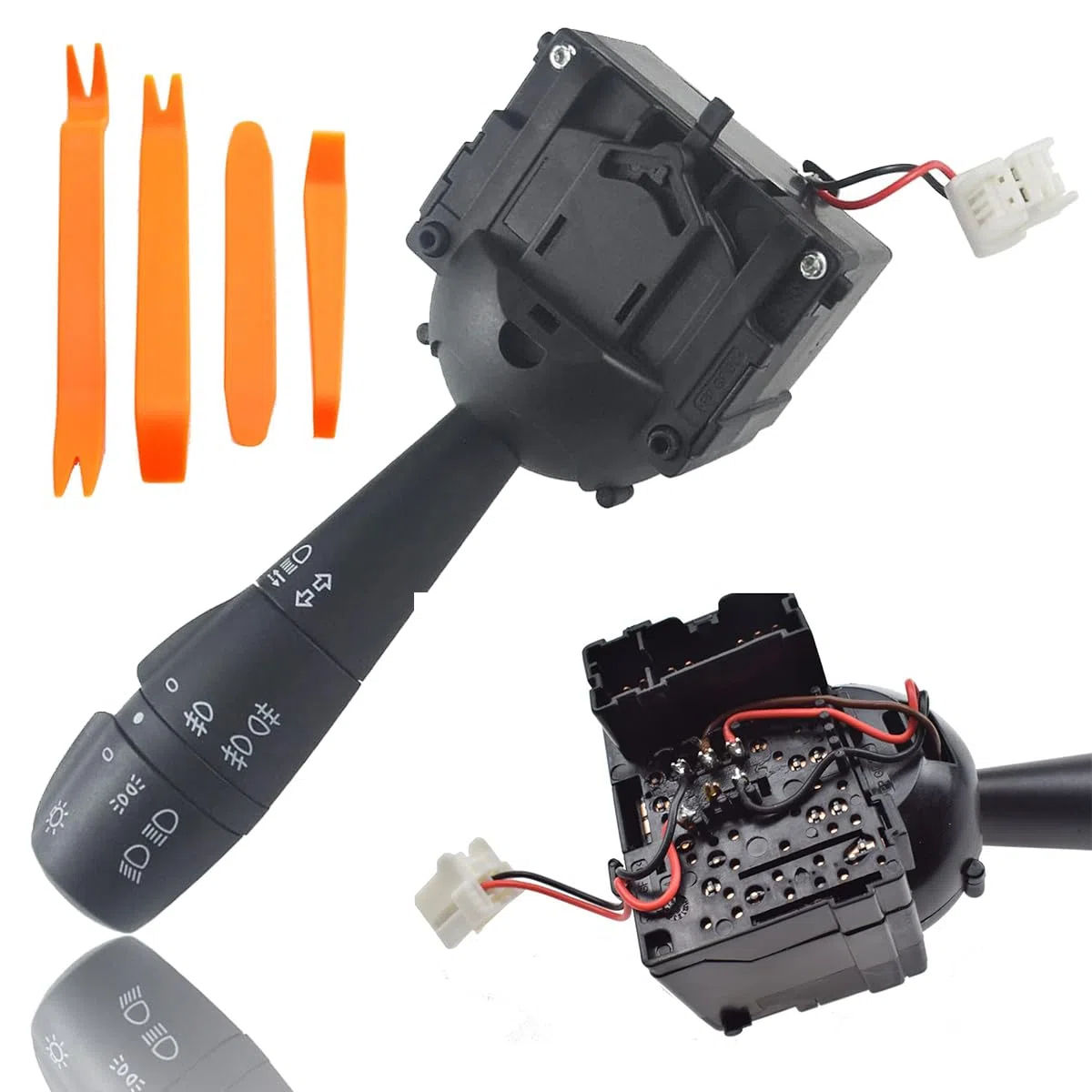 ZAMDOE 8201167981 Interruptor Palanca luz de Giro dirección para Dacia Logan MCV II Sandero Lodgy Dokker Duster para Renault Captur Clio Trafic III Bus Twingo Piezas