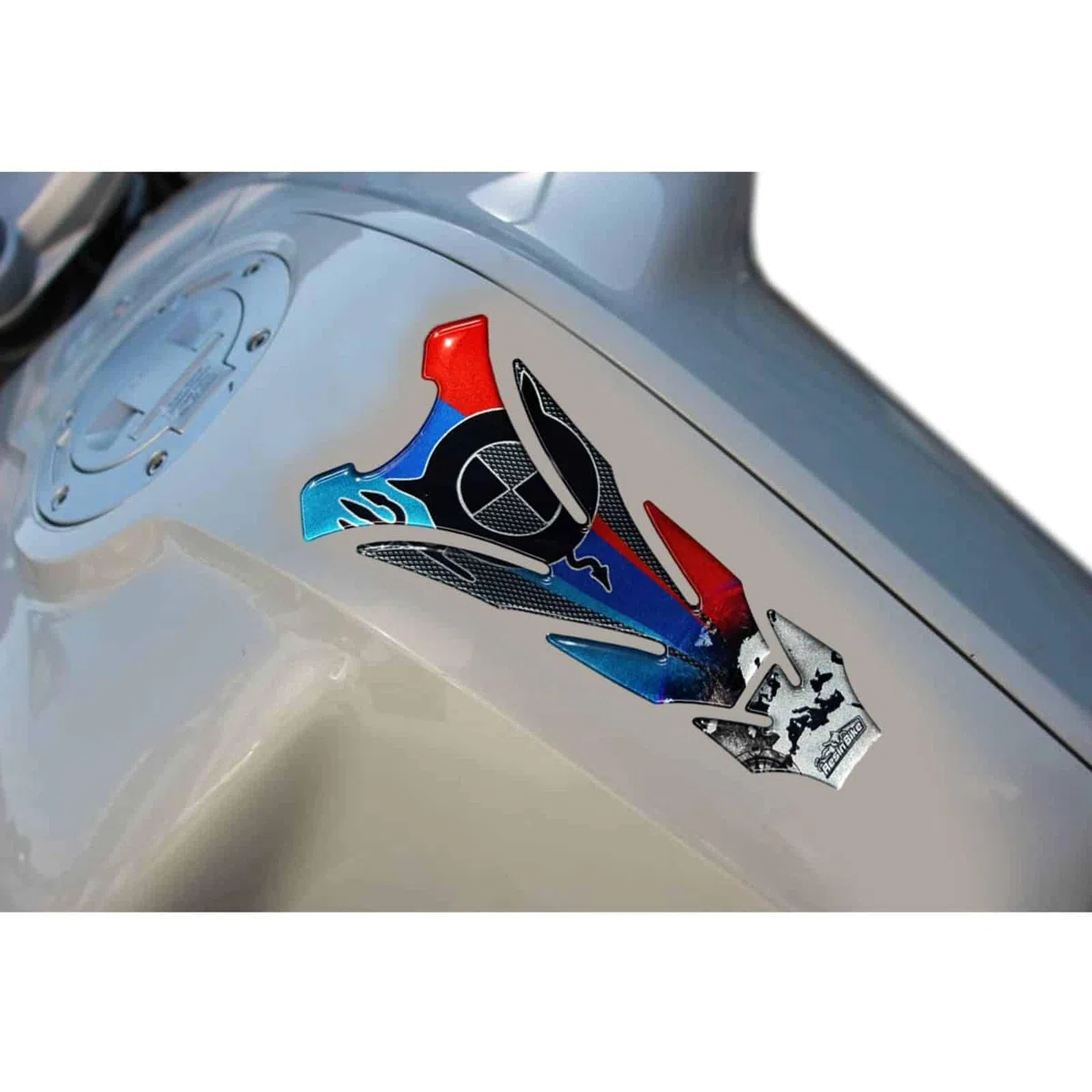 Resin Bike Adhesivos Moto Compatibles con BMW. Protectores Grip Depósito y Paraserbatoio Antirrayas y Antigolpes. Versión Universal. Adhesivos Resinados 3D Made in Italy