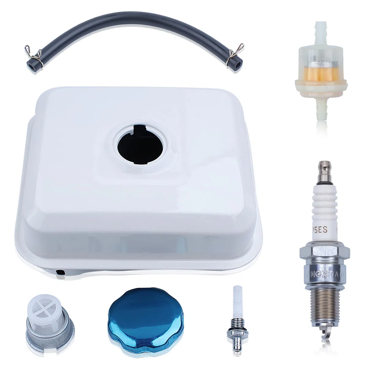 Kit de tanque de combustible para Honda GX140 GX160 GX200 Motor Harbor Freight 212 173 Go Kart R210 OHV Motor 163cc 196cc 208cc Bomba de agua Hidrolavadora Compresor y más