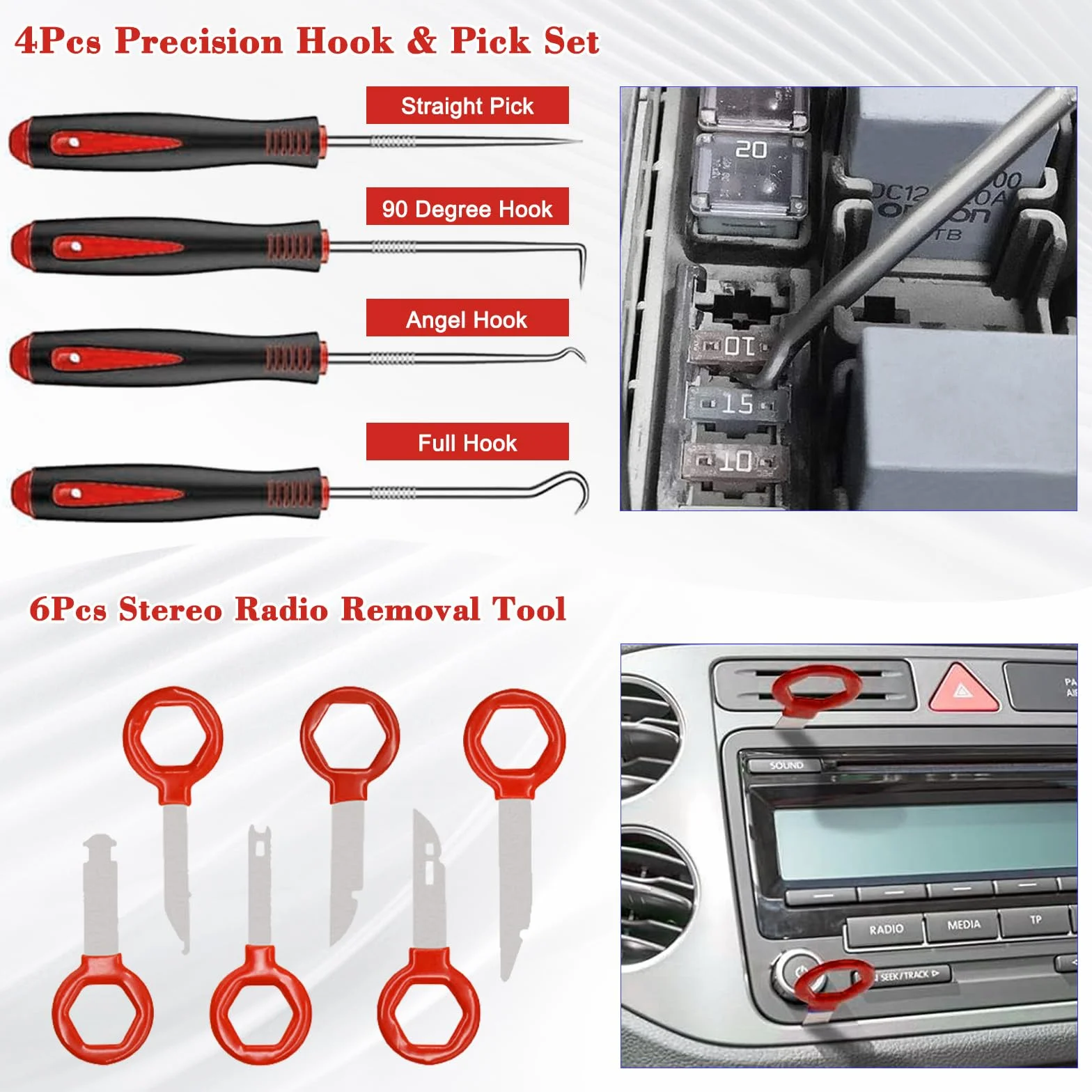 352 Piezas Herramientas Kit Desmontar Coche,Herramientas Desmontaje Coche,Herramientas de Palanca para Automóviles para Herramientas Desmontar Interiores Coche Radio Audio