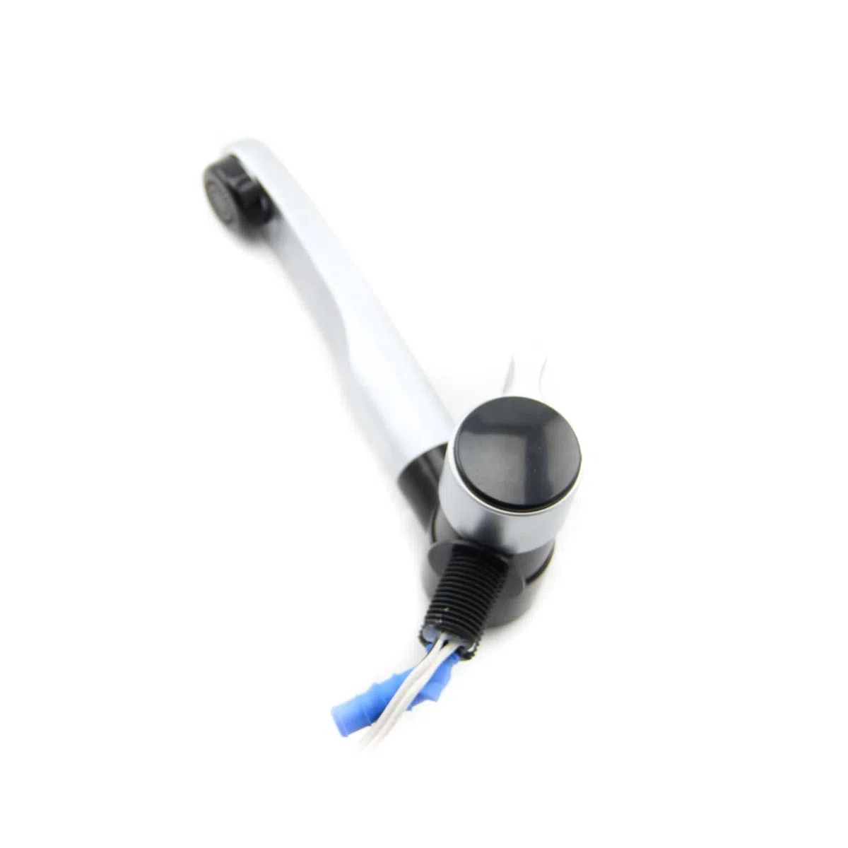 Grifo London con interruptor automático | Agua para cocina, baño, caravana, campista, gastronomía (Negro/Mate cromado)