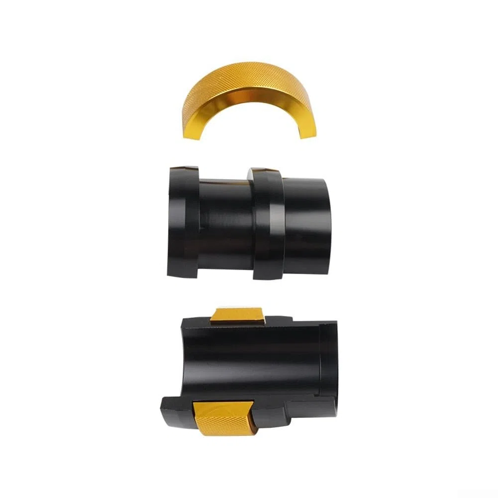 Herramienta de instalación de sello de horquilla ajustable para horquillas delanteras de motocicleta, material de aleación de aluminio para resistencia y rigidez (oro 49-50 mm)