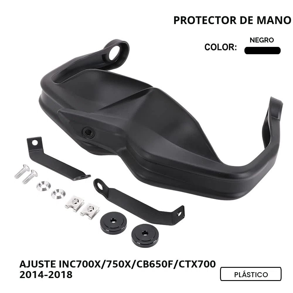 Anxin - Protector de Manos para Moto (plástico ABS, NC700X 750X CB650F CTX700 2014-2018), Color Negro