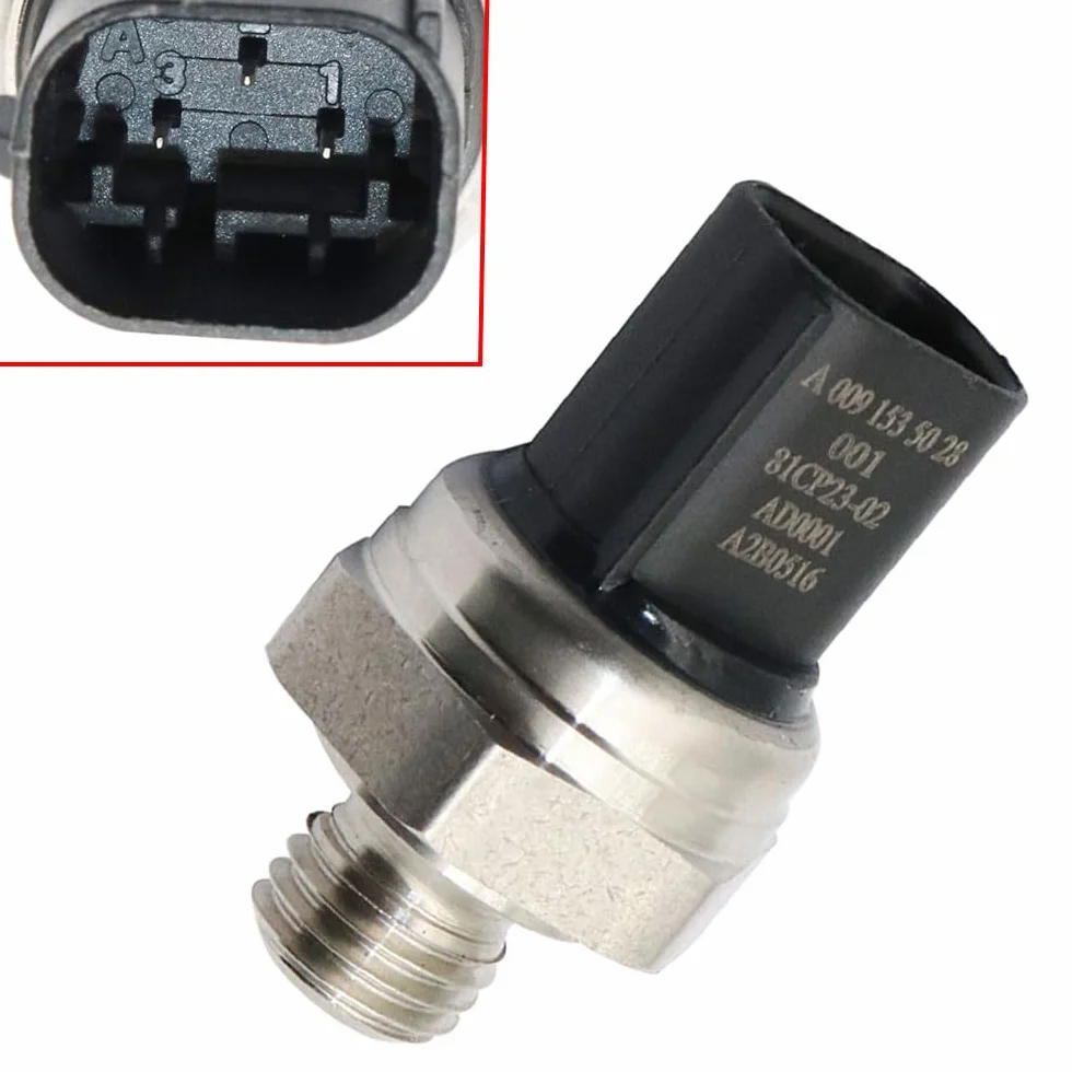 Riloer Sensor de presión trasera de escape del motor, sensor de presión trasera de escape del motor 0091535028, 0071534328, 81CP23-02, 100003433, A0091535028, 81CP2302