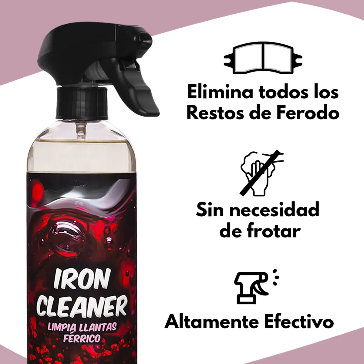 GxDetail Descontaminante Férrico para Llantas y Carrocería 1 Litro - GxDetail – Fórmula Avanzada – Limpiallantas sin Frotar - Elimina Ferodo y Grasa – Limpiador de Uso Rápido – No daña Pintura