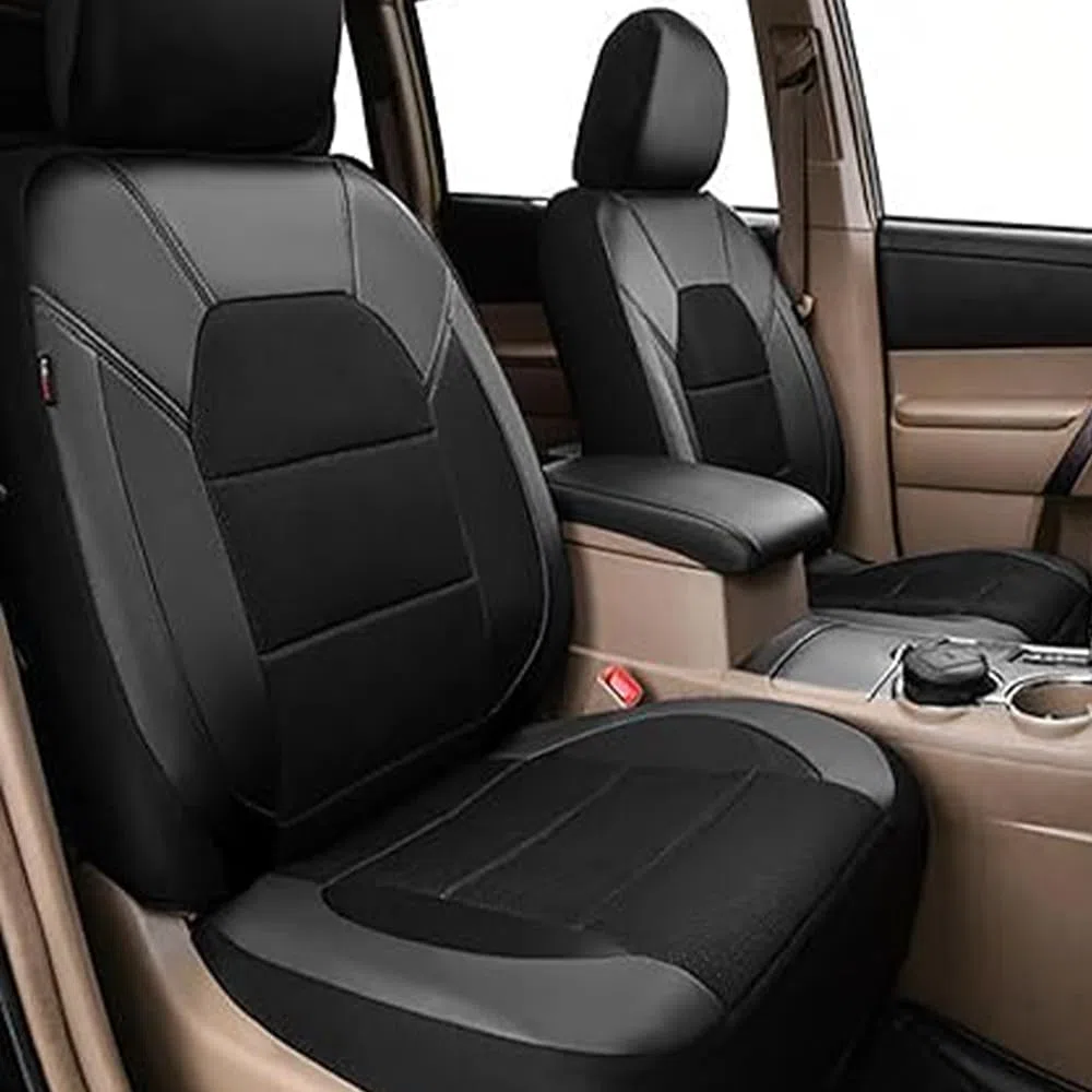 Fundas Asientos Coche para Peugeot 308 SW P5 T9 2014-2025, 9 Piezas Juegos de Cubreasientos Protector Transpirable Accesorios,Black1
