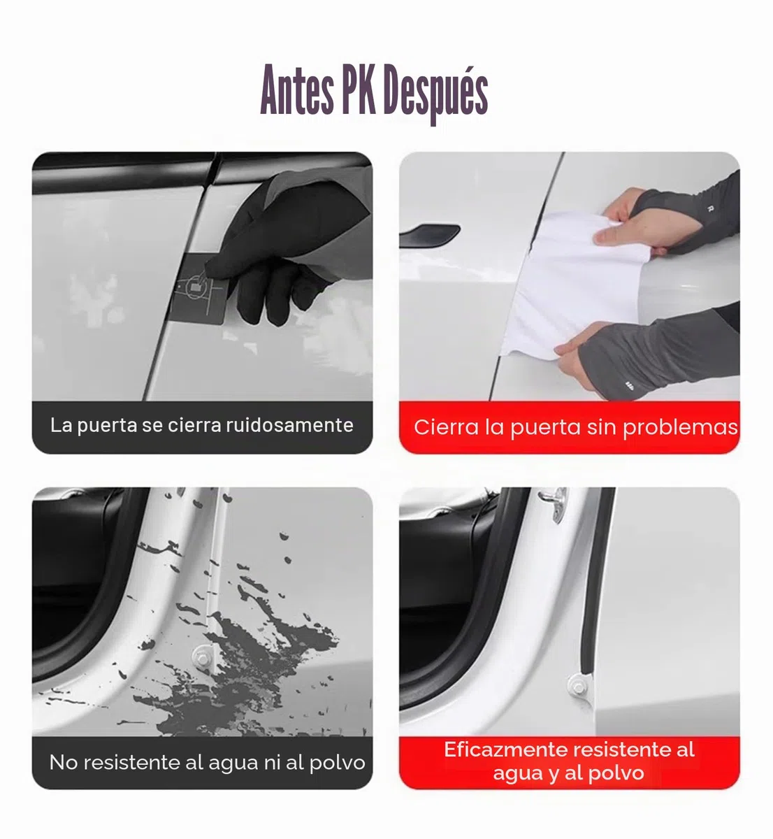 Kit De Sello De Puerta para Tesla Model 3, Sellado Insonorizado y Aislante del Ruido para Puertas y Ventanas de Automóviles, Tira de Sellado de Goma para Automóviles