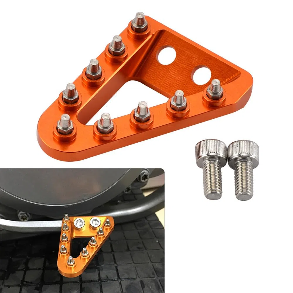 Genérico Punta De Pedal De Freno Reemplazable Para EXC 300 SXF 250 EXC EXCF TPi SX SXF XCW XC XCF 6D 125 250 300 350 450 500 2017-2023, Placa De Agarre De Palanca Trasera (Blue)