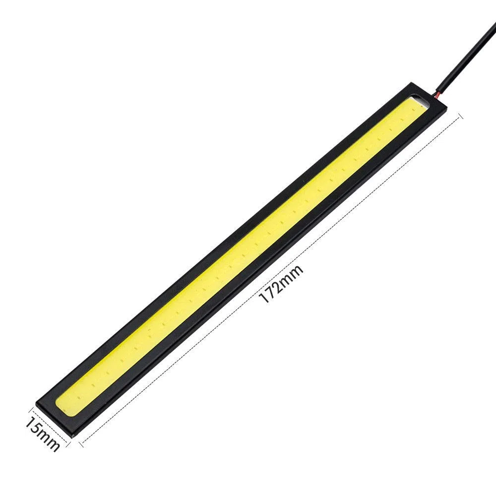 MASO DRL Luces de circulación diurna para coche COB LED tira de luces antiniebla 12 V de alta potencia impermeable flexible conducción antiniebla luces (paquete de 2)