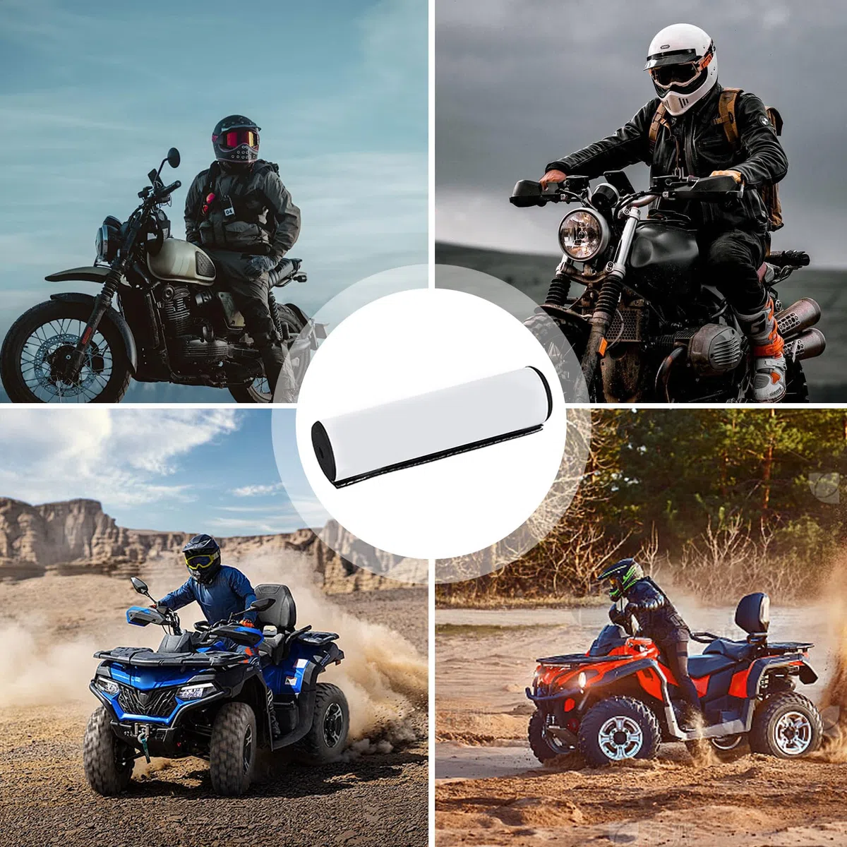 Almohadillas Para El Manillar Para Bicicletas | Cojín De Espuma De Alta Densidad Para Barra Transversal | Protección Suave Ajustada Para Manillares De Bicicleta De Montaña, ƁMX, Motocross, Scooter Y B