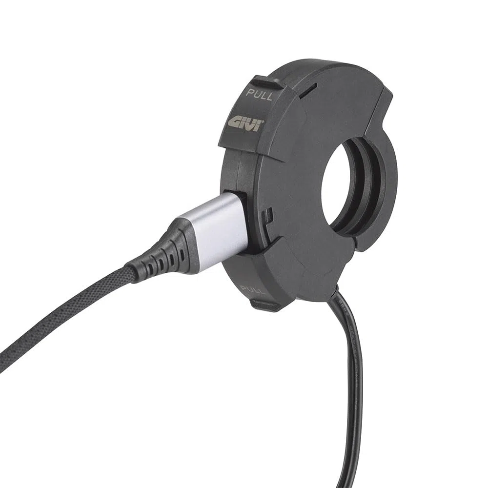 Toma USB y USB-C de manillar para moto, entrada de 12-24 V, compatible con manillares de 22-25,4 mm, con cableado