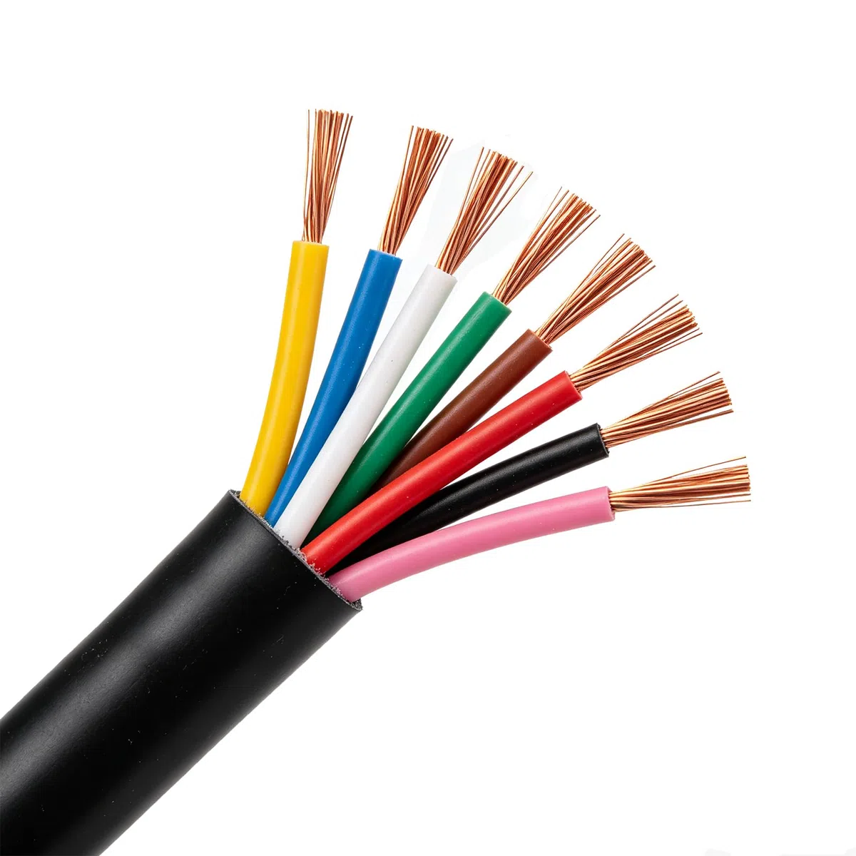 5 Metros 7x0,5+1x1.0mm² Vehículo Cable Redondo, 12V 24V Cable Remolque de 8 Hilos, para Caravana Camión RV Remolque