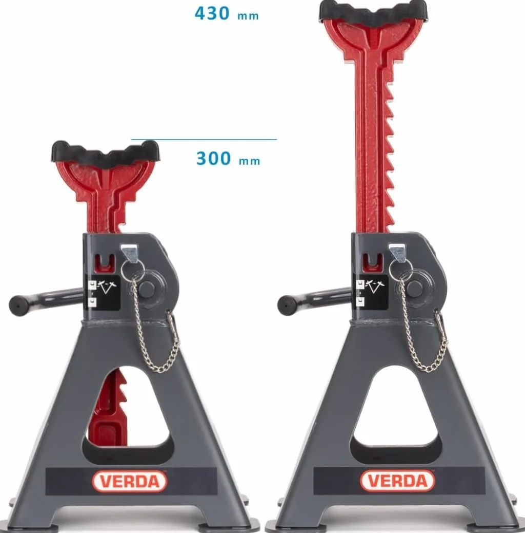 Juego de 2 caballetes de apoyo 6T, 385-600 mm, con seguridad, gato hidráulico, caballete de taller, cambio de neumáticos, caballete profesional, elevador de coche, autocaravana