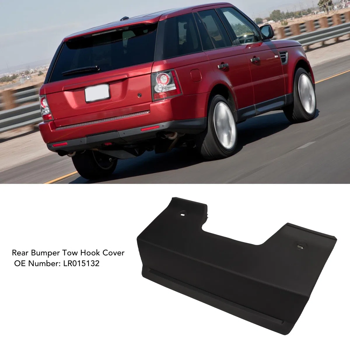 Cubierta de Gancho de Remolque para Parachoques Trasero LR015132 para Range Rover Sport L320 2009-2013 - Tapa a Prueba de Polvo con Clips, Protección Mejorada