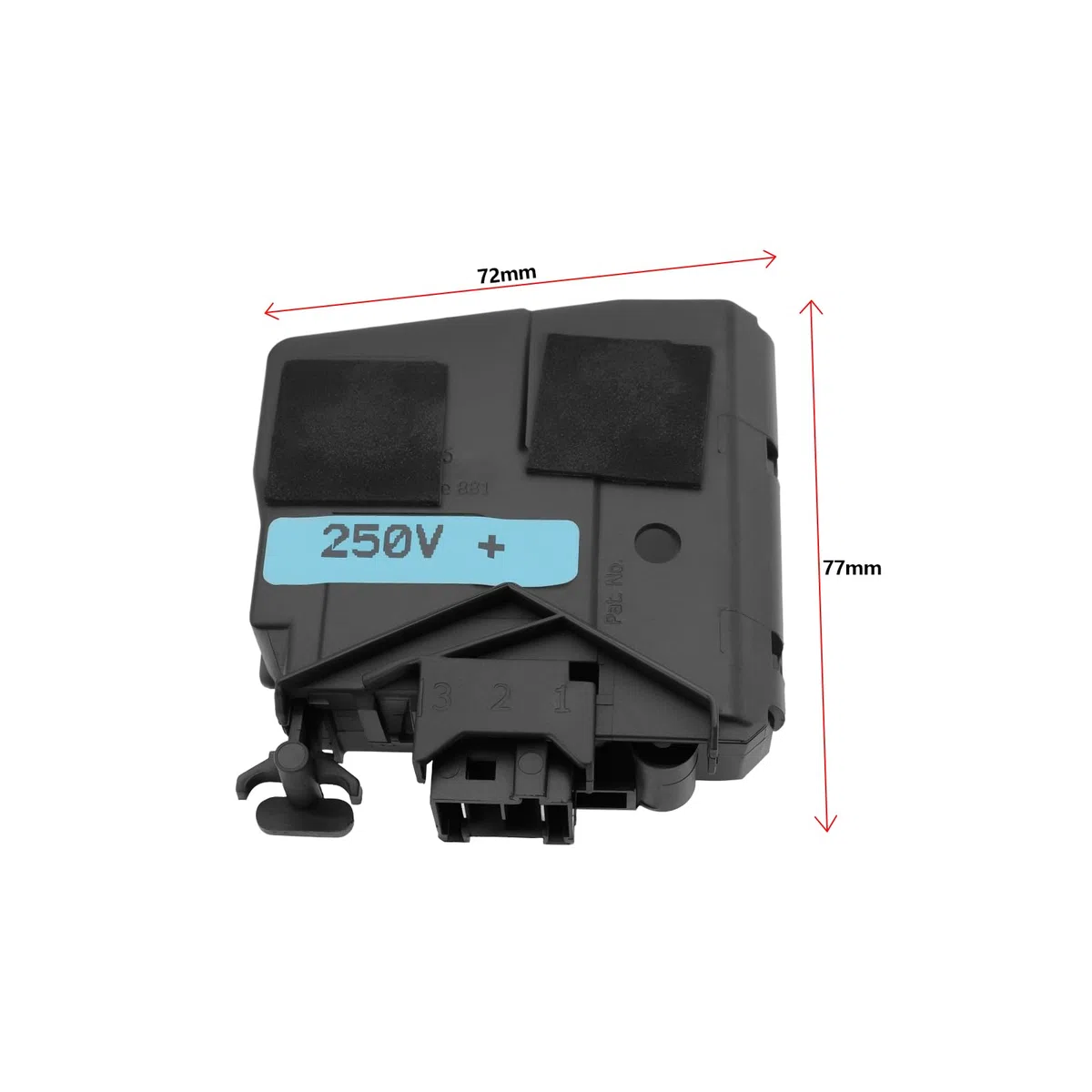 1 Pieza de Repuesto de Interruptor de Bloqueo de Puerta de Lavadora Solenoide de Enclavamiento Compatible con Samsung DC34-00026A WD90J6410AW Color Negro