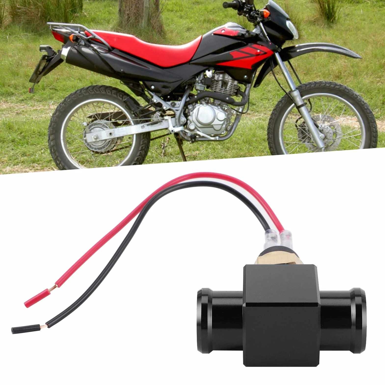 Interruptor de temperatura del agua para ventilador de radiador, kit de termostato para moto ATV, sensor de temperatura de refrigerante, conexión plug and play