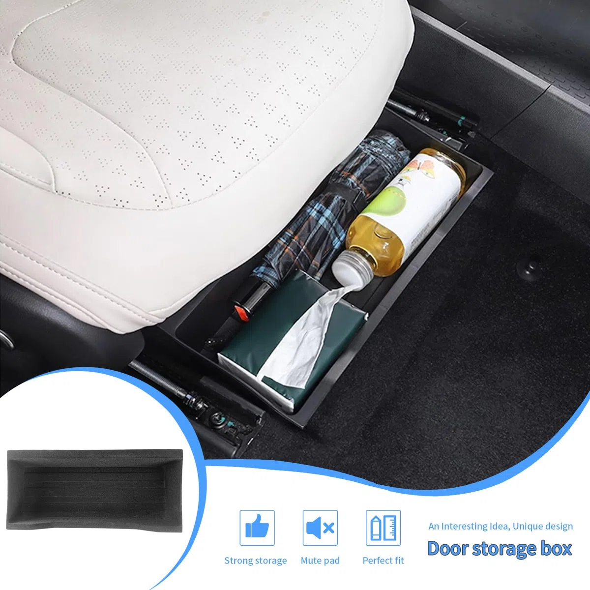 YEE PIN Compatible con 2023 Smart #1 Caja de almacenamiento debajo del asiento consola central Organizador Bandeja para Smart #1 Brabus pro+ Accesorios interiores