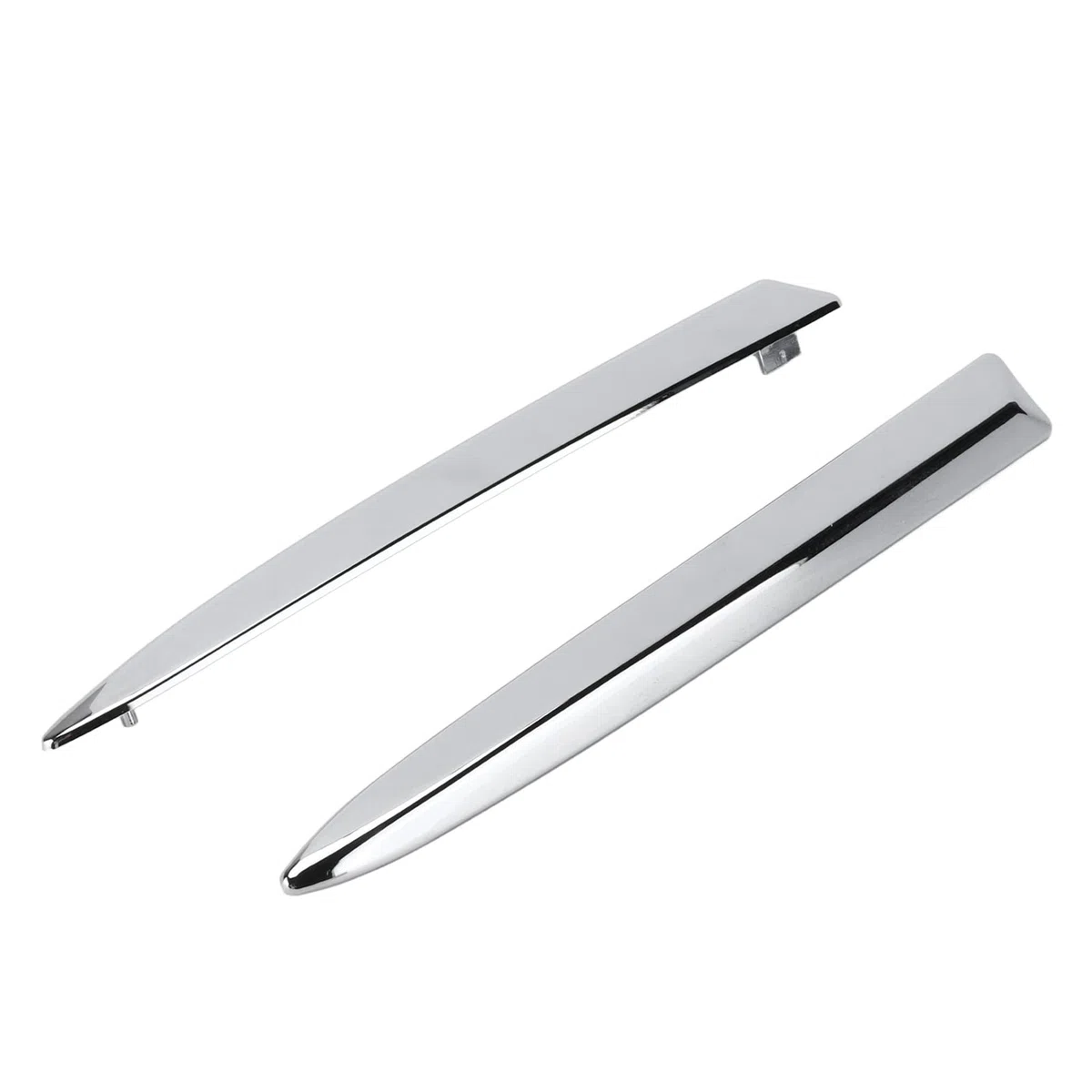 Aramox 2 Uds Moldura de Parachoques de Coche para 500 2007-2015, ABS Moldura de Parachoques Delantero Moldura Cromada Piezas Exteriores de Coche