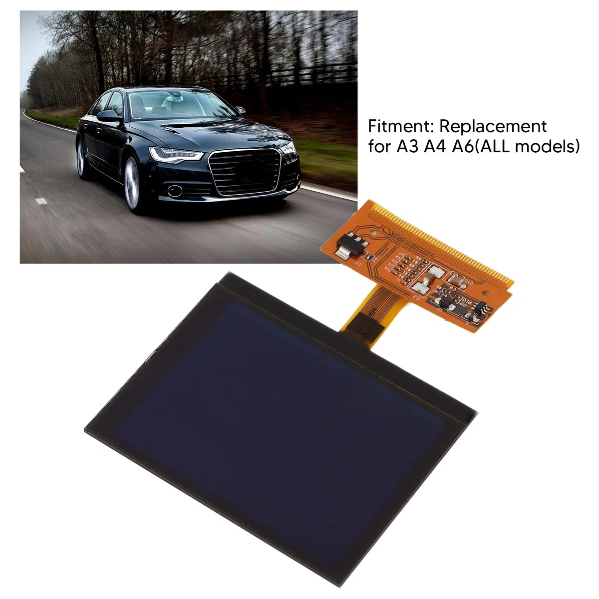 Aramox Dashboard Lcd Display, Dashboard Lcd Display Piezas de Reparación de Automóviles para A3 Todos los Modelos Se Envían con Caja