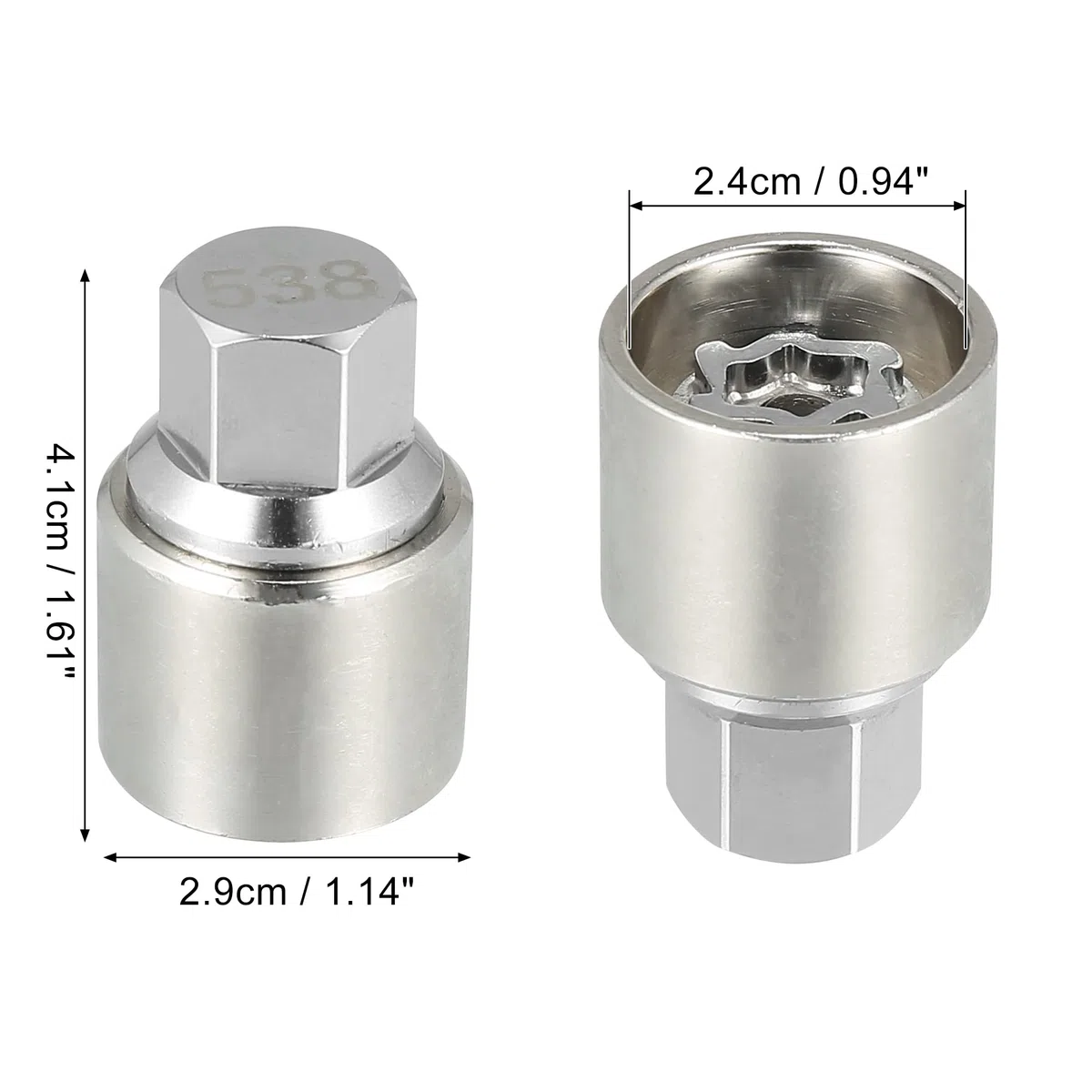 X AUTOHAUX Tuerca De Bloqueo De Rueda para Volkswagen Touareg 1pc | Plateado, Metal, Para VW Scirocco, Magotan, Phaeton, Tiguan, Uso Para Sacar U Obstruir Tornillo Antirrobo