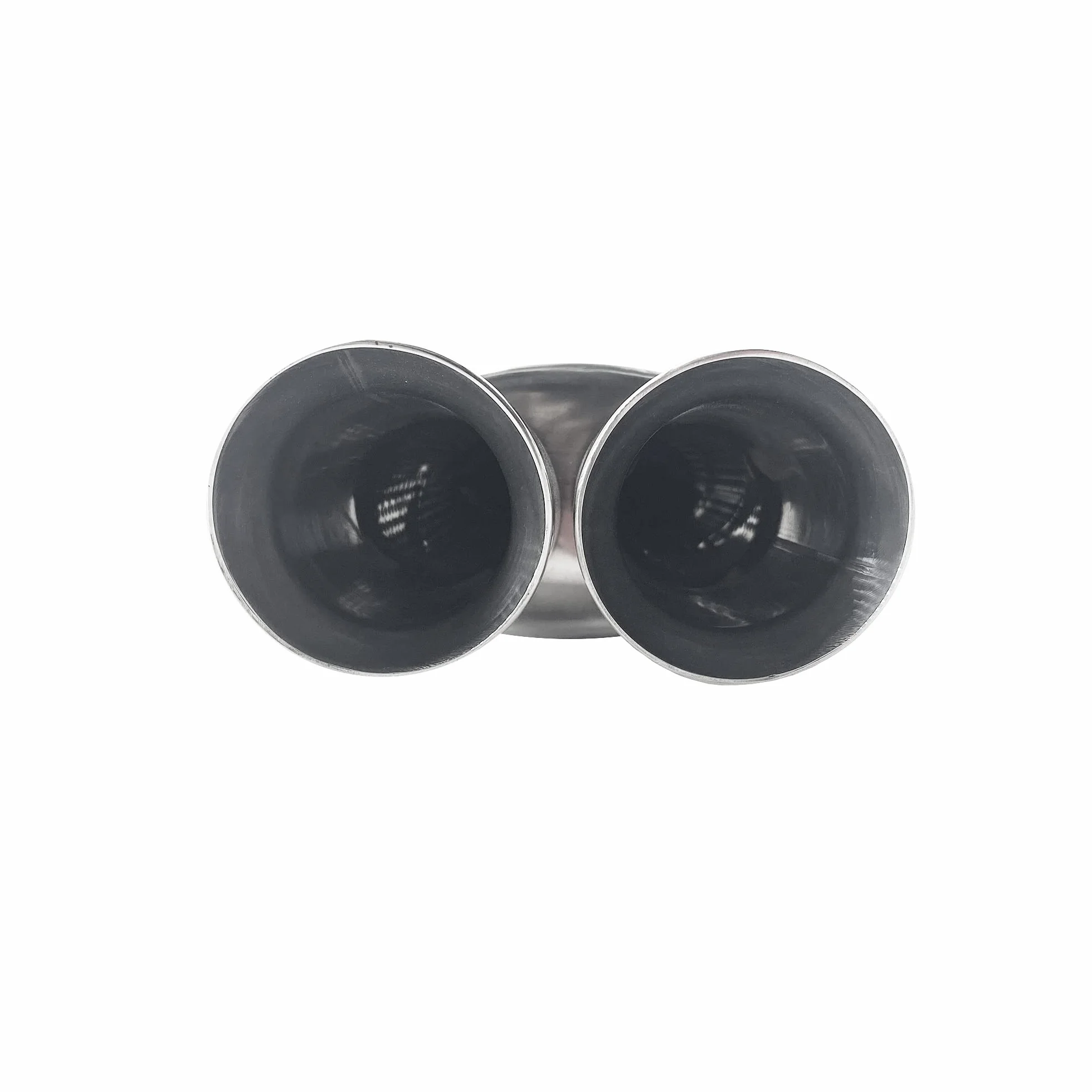 Simoni Racing ESR633 Rifle Silenciador Deportivo Universal, Silenciador Deportivo, Escape de Coche Universal, Doble Salida Redonda, Acero Inoxidable
