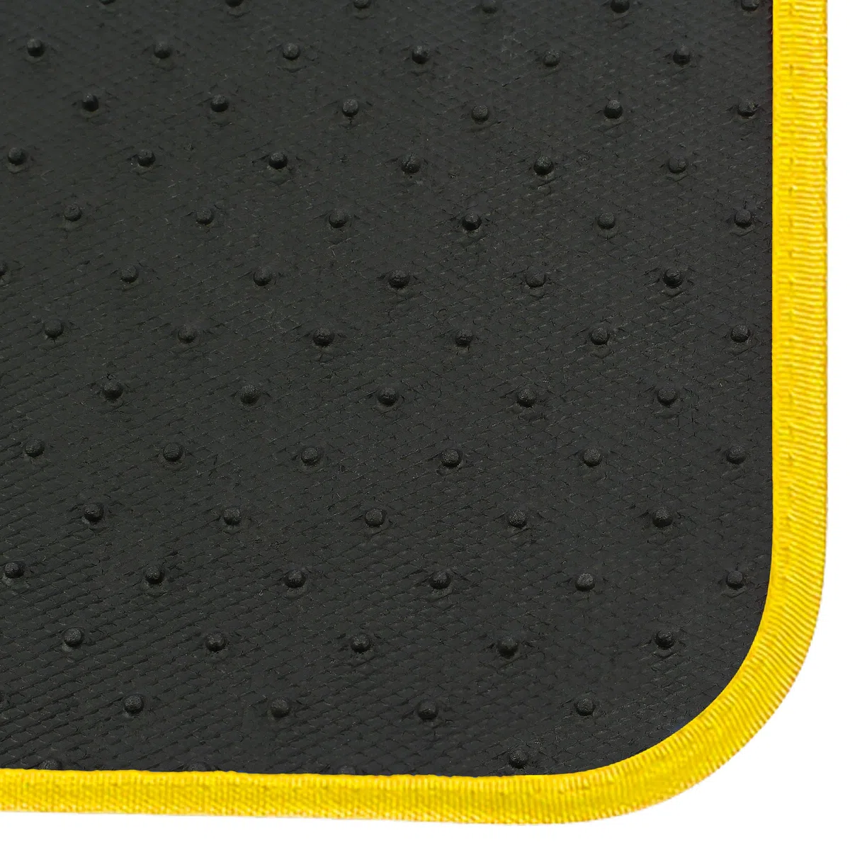 S SUMEX Alfombrillas de Moqueta Universales para Coche Alfombra con Talorena de Goma Borde Color Amarillo Alfombrillas Antideslizantes y Lavables Delanteras 45x65cm Traseras 44x33cm