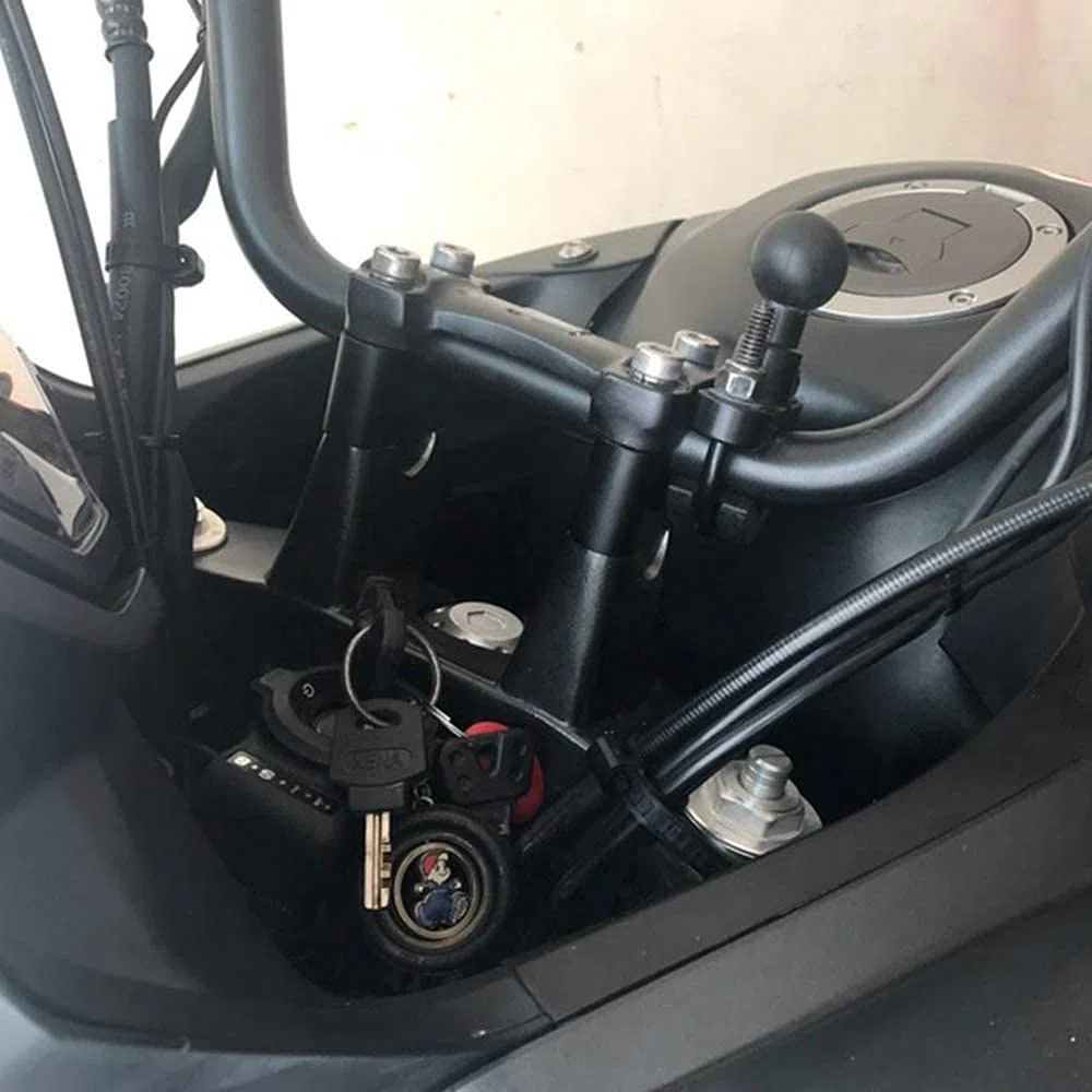Elevador de manillar, motocicletas manillares, elevador de manillar de 22 mm, puede aumentar la altura del manillar de 30 mm y retroceder 20 mm, para permitir que el ciclista una postura de