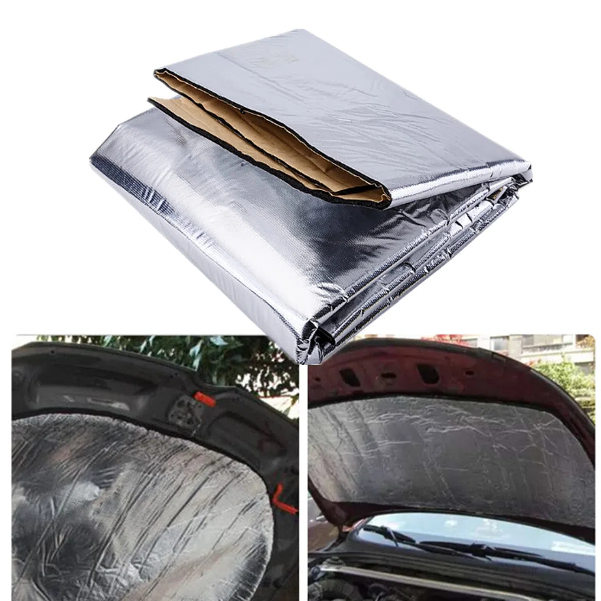 140cmx100cm Aislante Térmico Insonorizante Forro Papel Adhesivo 5mm de Espesor Espuma Aislante Acústico Insonorización Coche, Alfombrillas Aislantes para Coche