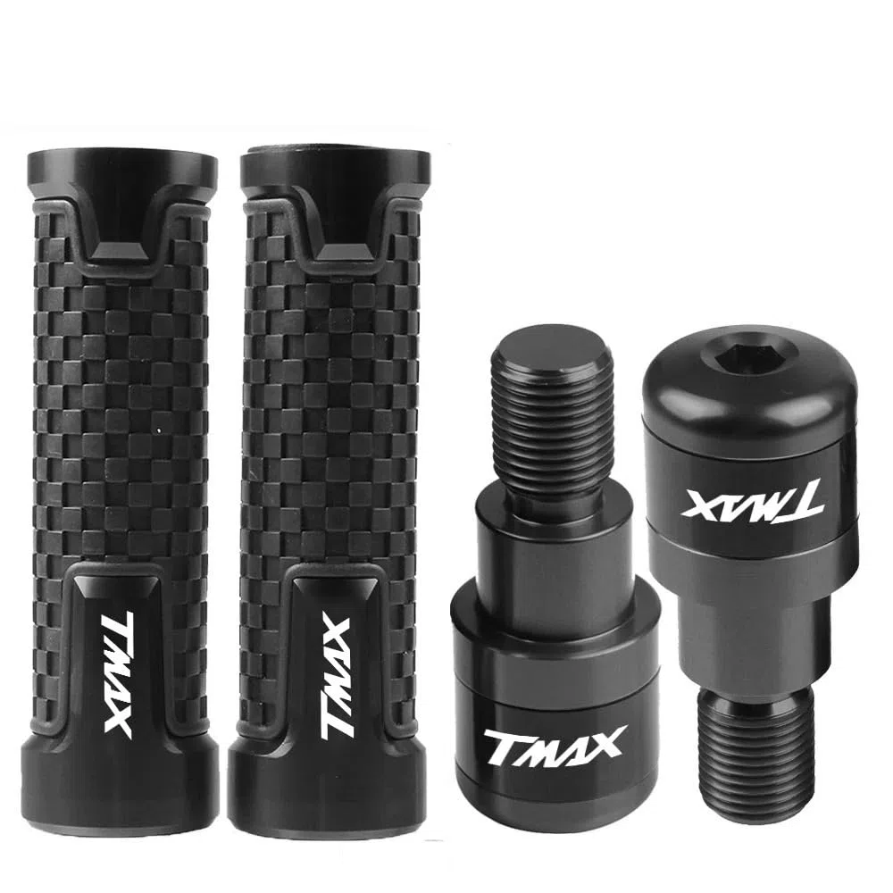 Puños de Manillar de Motocicleta para Y&AMAHA TMAX 500 2008 2009 2010 2011 2012 2013 2014 2015 2016 Accesorios CNC para Motocicleta Manillar Empuñaduras Tapa