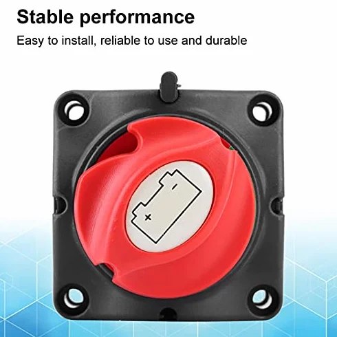 Fydun Interruptor De Batería 12V 600A Impermeable Aislador De Energía De Batería Interruptor De Desconexión Principal De Corte De Dos Niveles Para RV Yacht Boat Car
